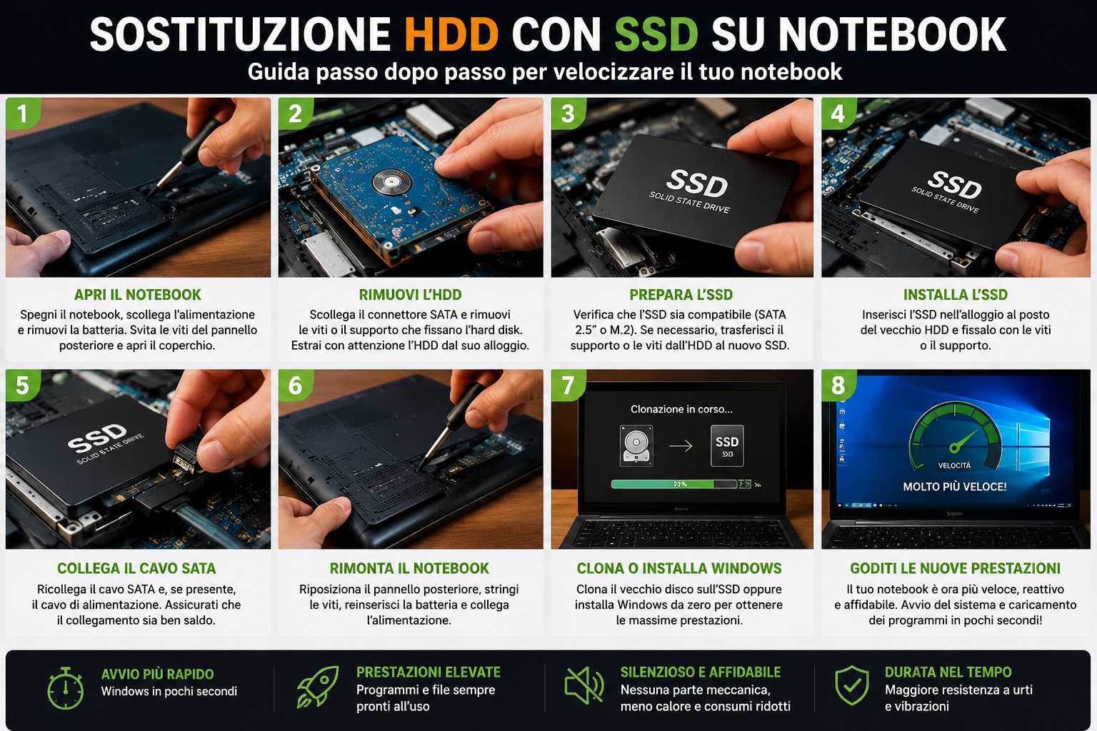 Assistenza notebook e sostituzione SSD a Catania